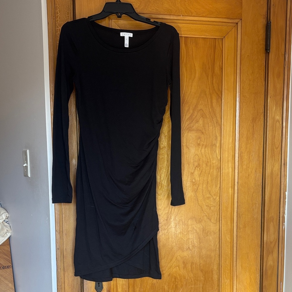 Leith Black Long Sleeve Dress